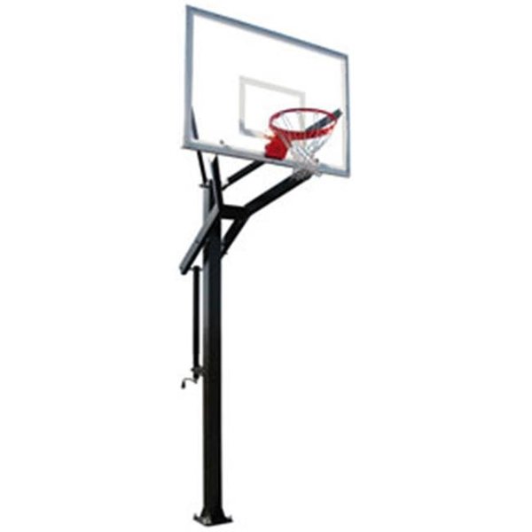 First Team First Team PH4260 Steel-Glass 42 x 60 in. PowerHouse Tempered Glass Backboard; Black  - Backboard Only PH4260-BK